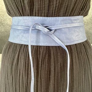 Soft leather wrap belt